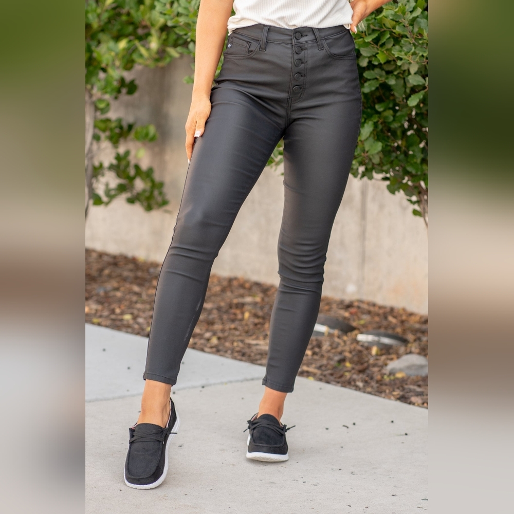 Nwot Kancan faux leather jean